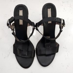 Banana Republic Size 10 Black Strap Heels 4"